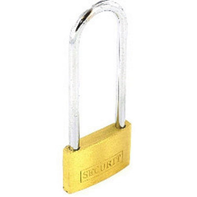 Securit Long Shackle Padlock Br (8.4 x 14.5 x 1.4cm)