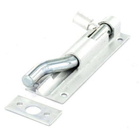 Securit Necked Aluminium Door Bolt Silver (75mm)