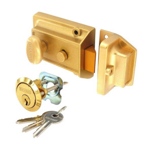 Securit Nightlatch & Cylinder Lock Set Br (One Size)