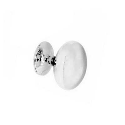 Securit Oval Door Knobs (Pack of 2) Silver (One Size)