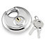 Securit Padlock Keyed Alike Silver Discus Stainless Steel 70mm with x3 Keys