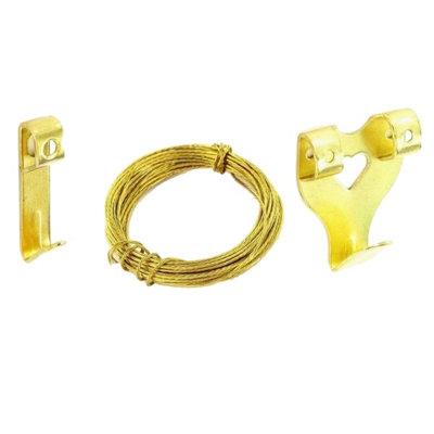 Securit Picture Hanging Set (Pack of 6) Gold (One Size)