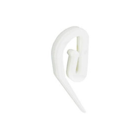 Securit Plastic Curtain Hooks White (One Size)