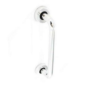 Securit Round Bar Pull with Roses Silver (23cm)