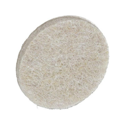Securit Round Felt Furniture Pad (Pack of 4) Natural (L)