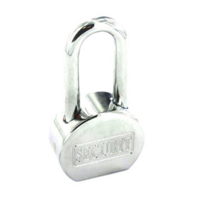 Securit Security Long Shackle Padlock Silver (65mm)