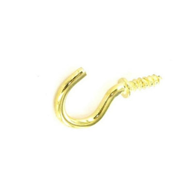 Securit Shouldered Cup Hooks (Pack of 5) Gold (25mm)