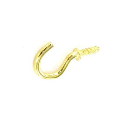 Securit Shouldered Cup Hooks (Pack of 5) Gold (38mm)