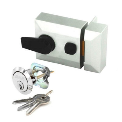 Securit Silver Plated Double Nightlatch Silver (One Size)
