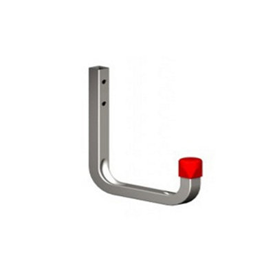 Securit Square Galvanised Wall Hook Silver (250mm)