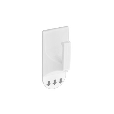 Securit Square Removable Hooks (Pack of 2) White (60mm x 35mm)