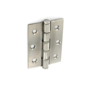 Securit Stainless Steel Butt Hinges (Pack of 2) Silver (One Size)