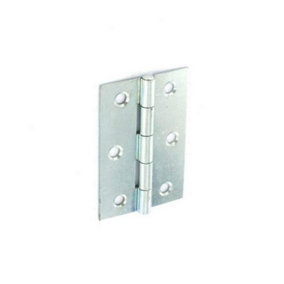 Securit Steel Butt Hinges 2 Pack Silver (75mm)