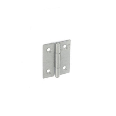 Securit Steel Butt Hinges (Pack of 2) Silver (100mm)