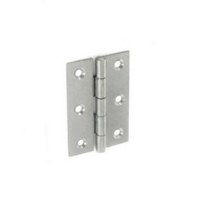 Securit Steel Butt Hinges (Pack of 20) Silver (50mm)