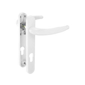 Securit UPVC Keyed Door Handle White (122mm x 92mm)