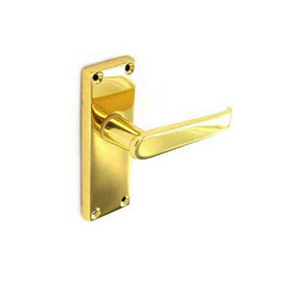 Securit Victorian Latch Door Handles (Pair) Br (One Size)