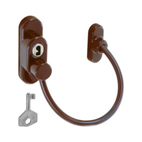 Securit Window Cable Restrictor Brown (One Size)