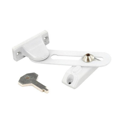 Securit Window Restrictor White (90mm) | DIY at B&Q