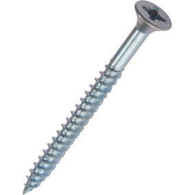 Securit Zinc Plated Countersunk Screws (Pack of 10) Silver (75mm x 5mm)