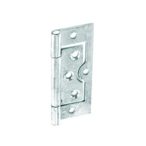 Securit Zinc Plated Flush Hinge (Pack of 2) Silver (40mm)