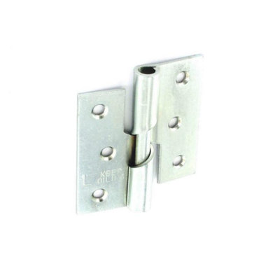 Securit Zinc Plated Left Hand Rising Butt Hinge Silver (75mm)