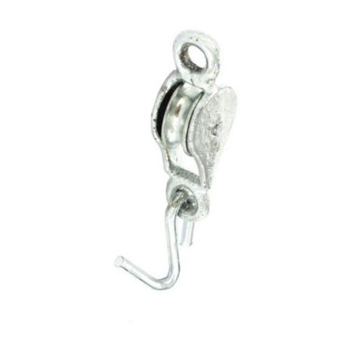 Securit Zinc Plated Line Pulley Silver (One Size)