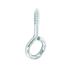 Securit Zinc Plated Screw Eye (Pack Of 2) Silver (75mm)