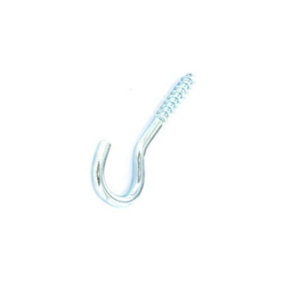 Securit Zinc Plated Screw Hook (Pack of 2) Silver (100mm)