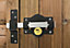 SECURITY 50mm DOUBLE Long Throw Bolt Gate Lock Garage Shed 5 Keys AND HANDLE