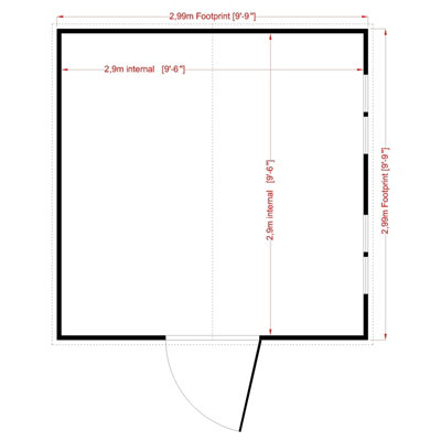 Security Apex Handmade Garden Shed Approx 10 x 10 Feet