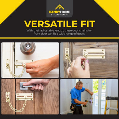 Vision4ever Security Door Handle Restricting Chain Locking Ring Safety Guard Easy To Use