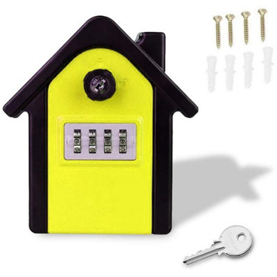 Security Key Box, Wall Mounted Key Box With Digital Code & Emergency ...