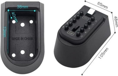 Security Lock Boxes, 10 Digit Combination, Key Hider, Wall Mounted ...