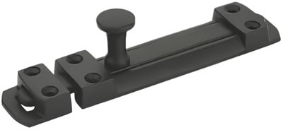 Security Slide Bolt Tower Bolt Door Bolt in Matt Balck Finish 100mm (4")