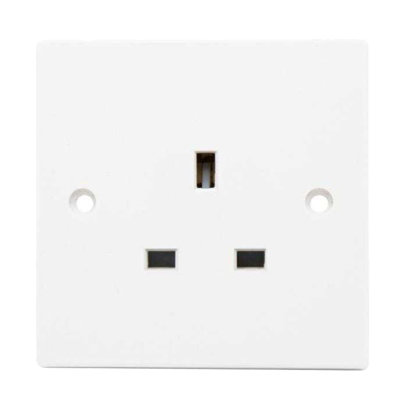 Securlec Unswitched Socket (UK Plug) White-beige (8.6cm x 8.6cm)