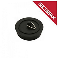Securpak Bath Plug Black (38mm)