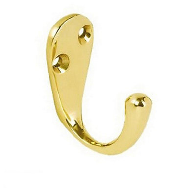 Securpak Br Plated Coat Hooks (Pack of 10) Br (One Size) Price Comparisons | Compare The Build