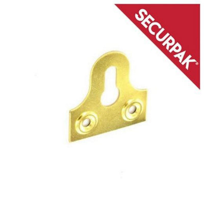 Securpak Br Plated Slotted Gl Plate (Pack of 6) Gold (38mm)