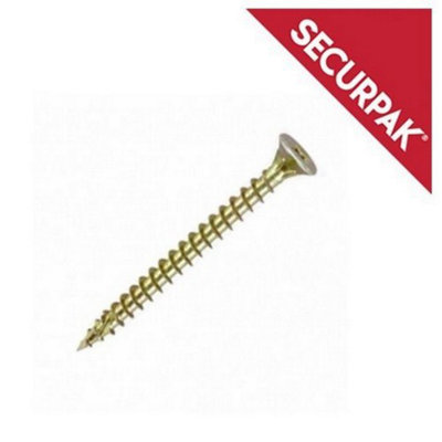 Securpak Countersunk Pozi Head Screw (Pack of 9) Gold (100mm x 5mm)