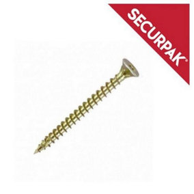 Securpak Countersunk Pozi Head Screw (Pack of 9) Gold (100mm x 5mm)