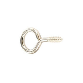Securpak Nickel Plated Curtain Wire Eye Hook (Pack of 40) Silver (One Size)