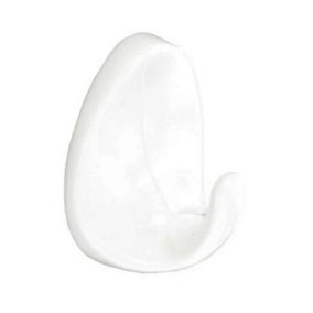 Securpak Oval Hook (Pack of 4) White (One Size)