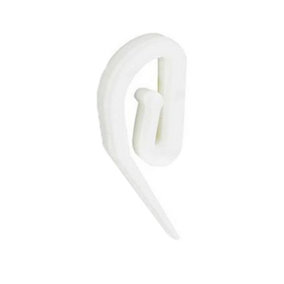 Securpak Plastic Curtain Hooks (Pack of 50) White (One Size)