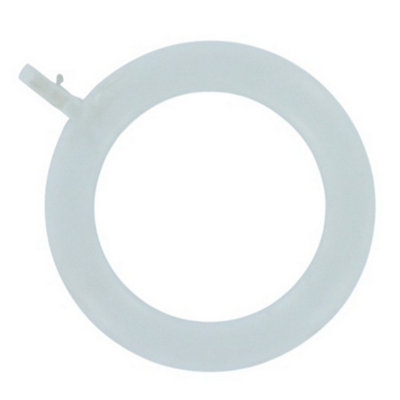 Securpak PVC Curtain Rings (Pack of 4) White (37mm)