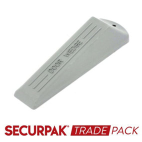 Securpak Rubber Door Stopper (Pack of 4) Grey (One Size)