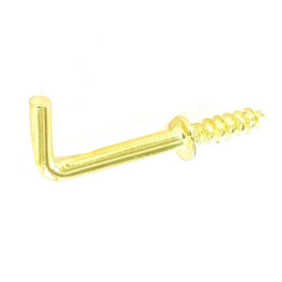 Securpak Square Screw Hook (Pack of 50) Gold (38mm)