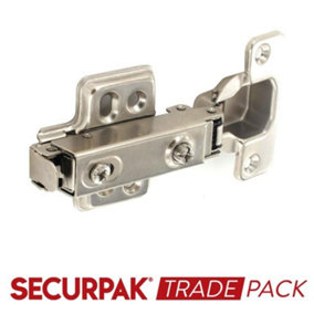 Securpak Trade Pack Soft Close Nickel Plated Concealed Hinges (Pack of 4) Silver (35mm)