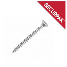 Securpak Zinc Plated Countersunk Pozi Head Screw (Pack of 20) Silver (One Size)
