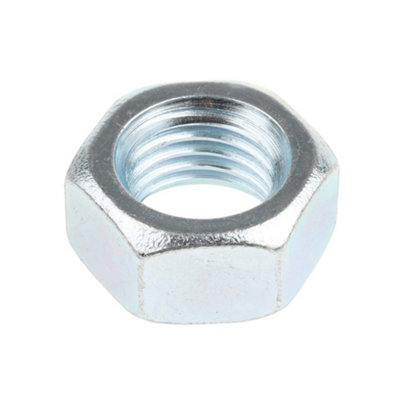 Securpak Zinc Plated Hex Nuts (Pack of 20) Silver (8mm)